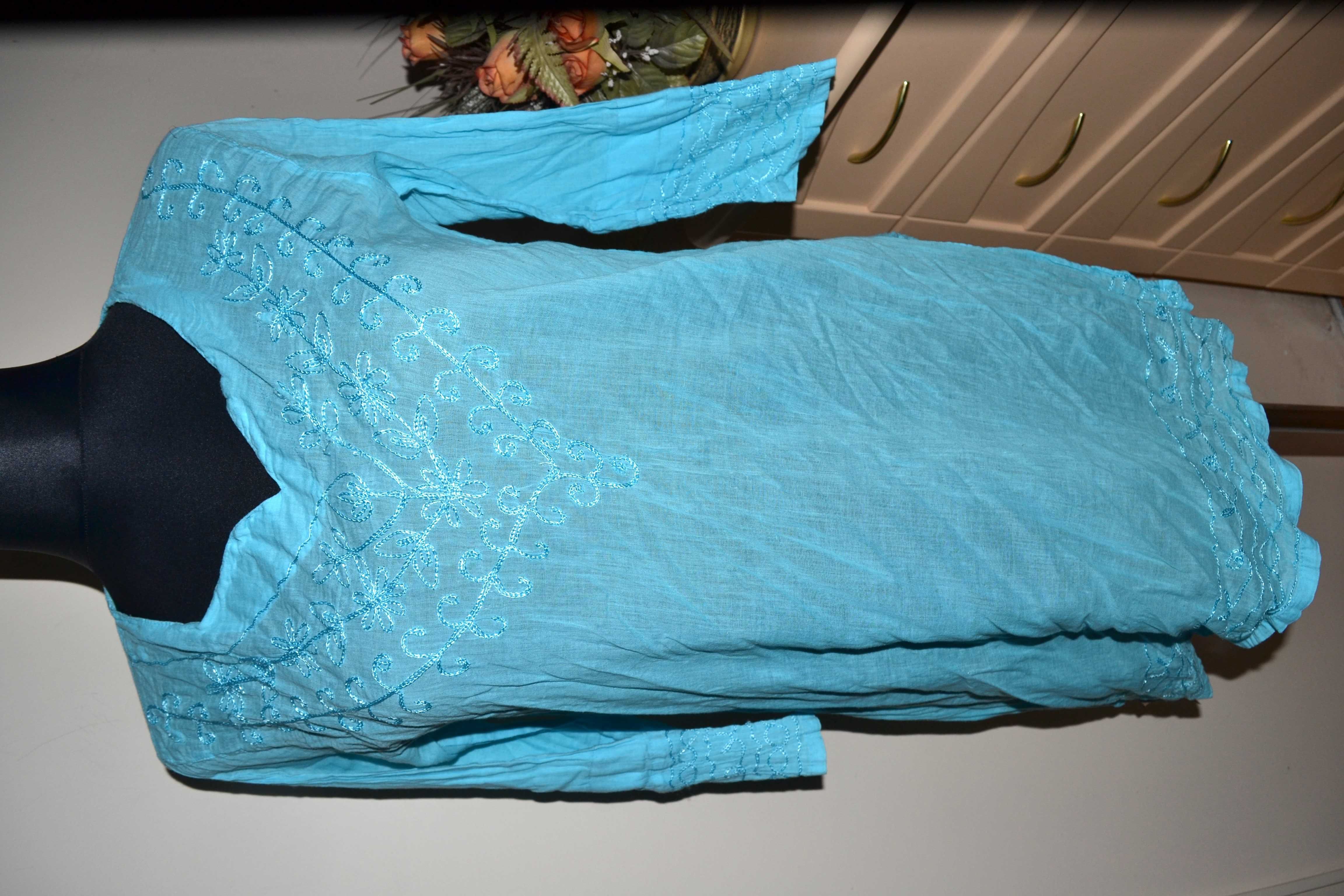 110^ elegancka bluzka tunika plażowa  bawełna 34/36/38