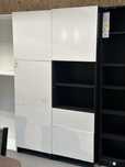 2 REGALY IKEA BESTA + fronty bialy polysk Selsviken STAN SUPER