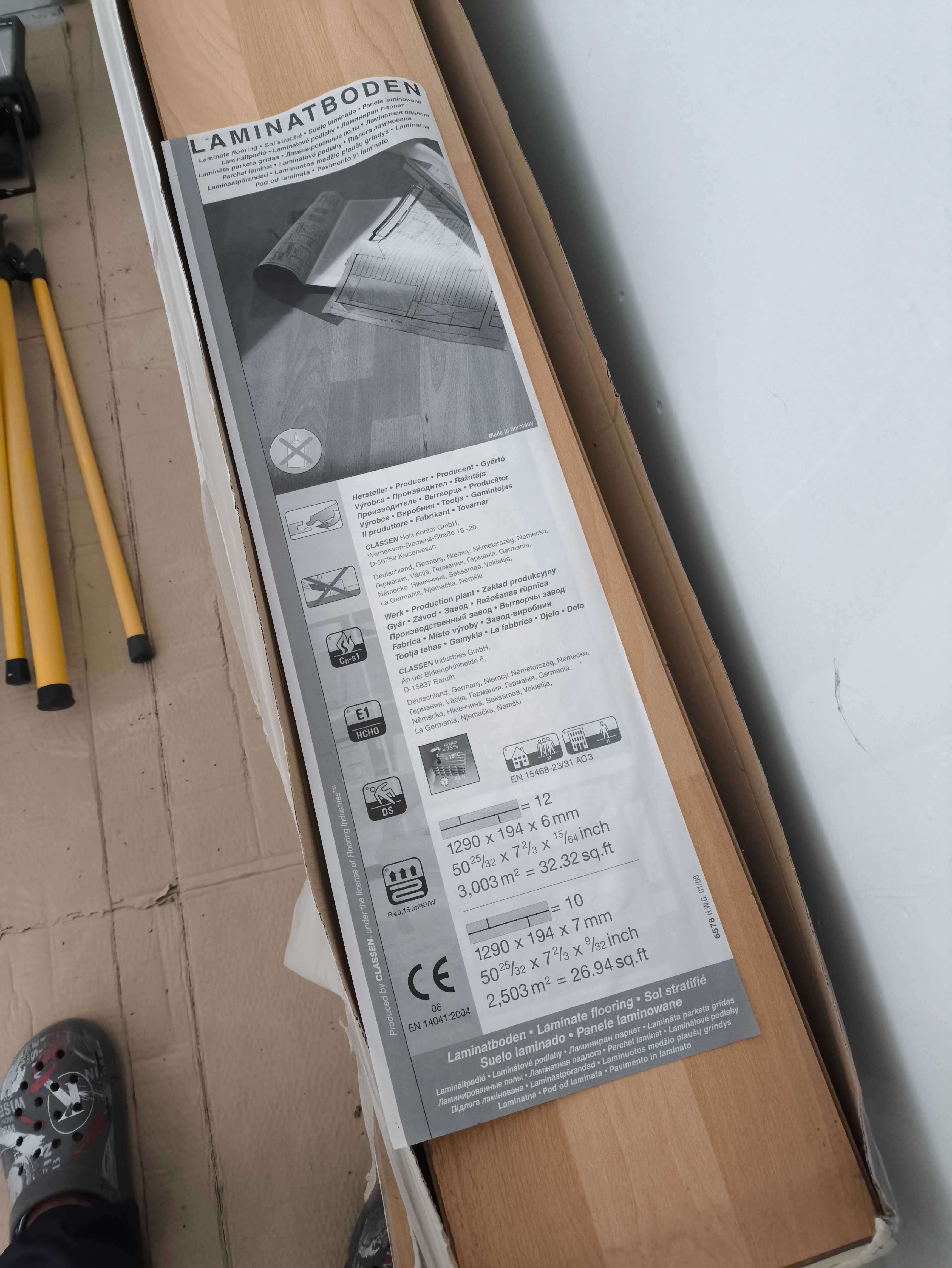 Panele laminowane grubości 6 mm - 22 m2