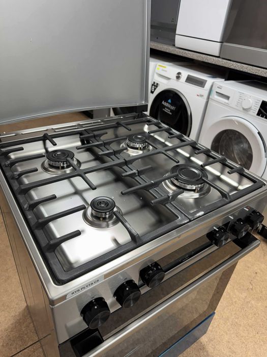 OUTLET nowa Kuchnia gazowo-elektryczna Gorenje GKS6C71XF 60 cm inox C9