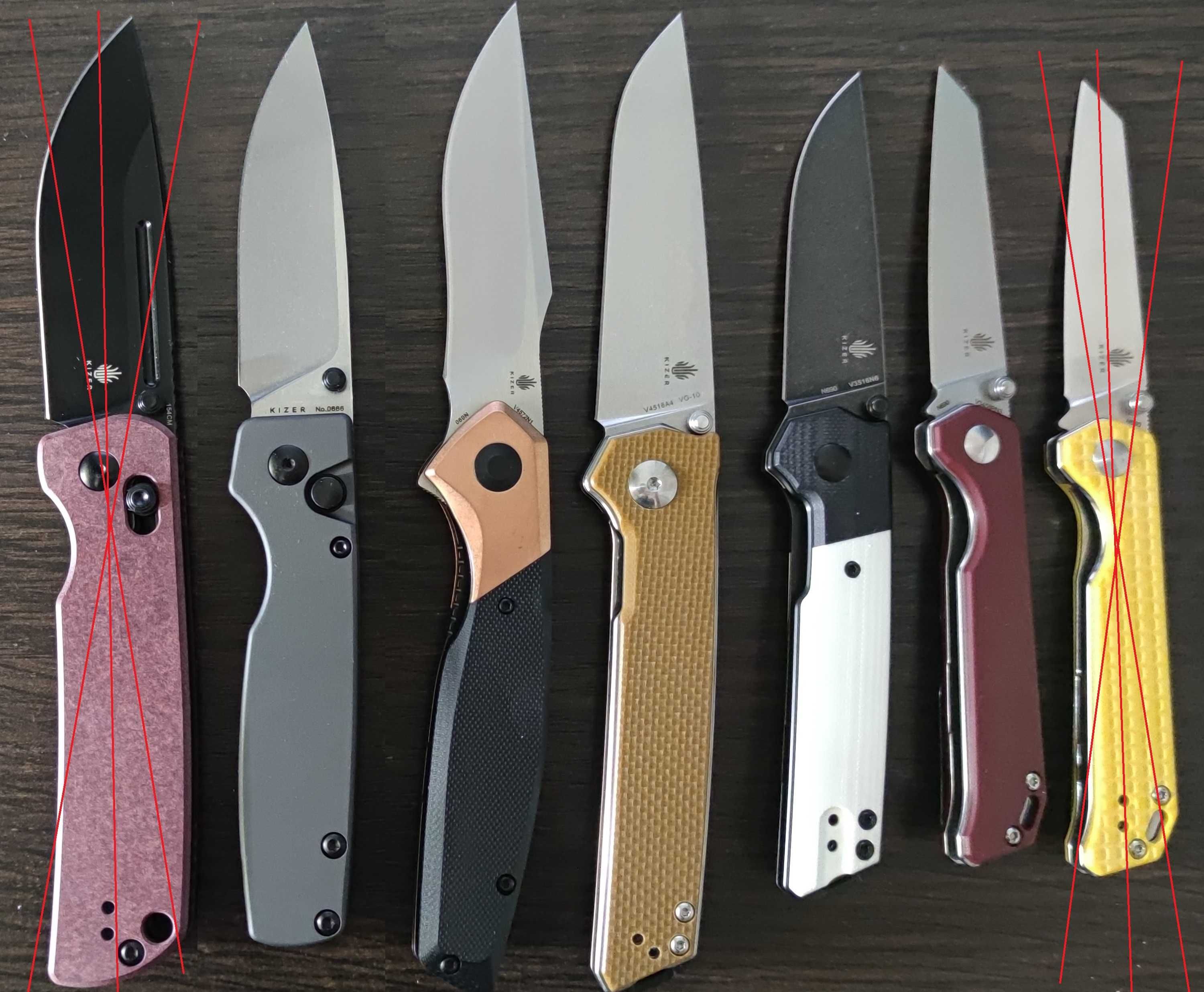 Колекція кишенькових ножів We knife CIVIVI та Kansept Kizer QSP
