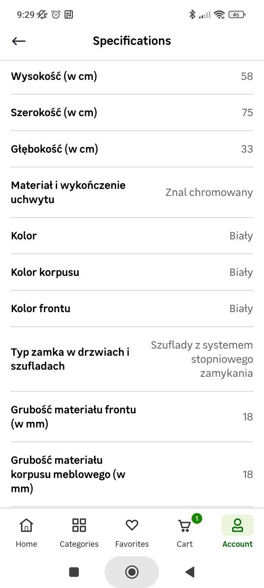 Szafka pod umywalkę remix sensea biała 75cm x 33