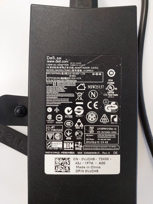 Блок живлення Dell LA130MP121 19.5V 6.7A 130W оригінал штекер 7.4x5.0