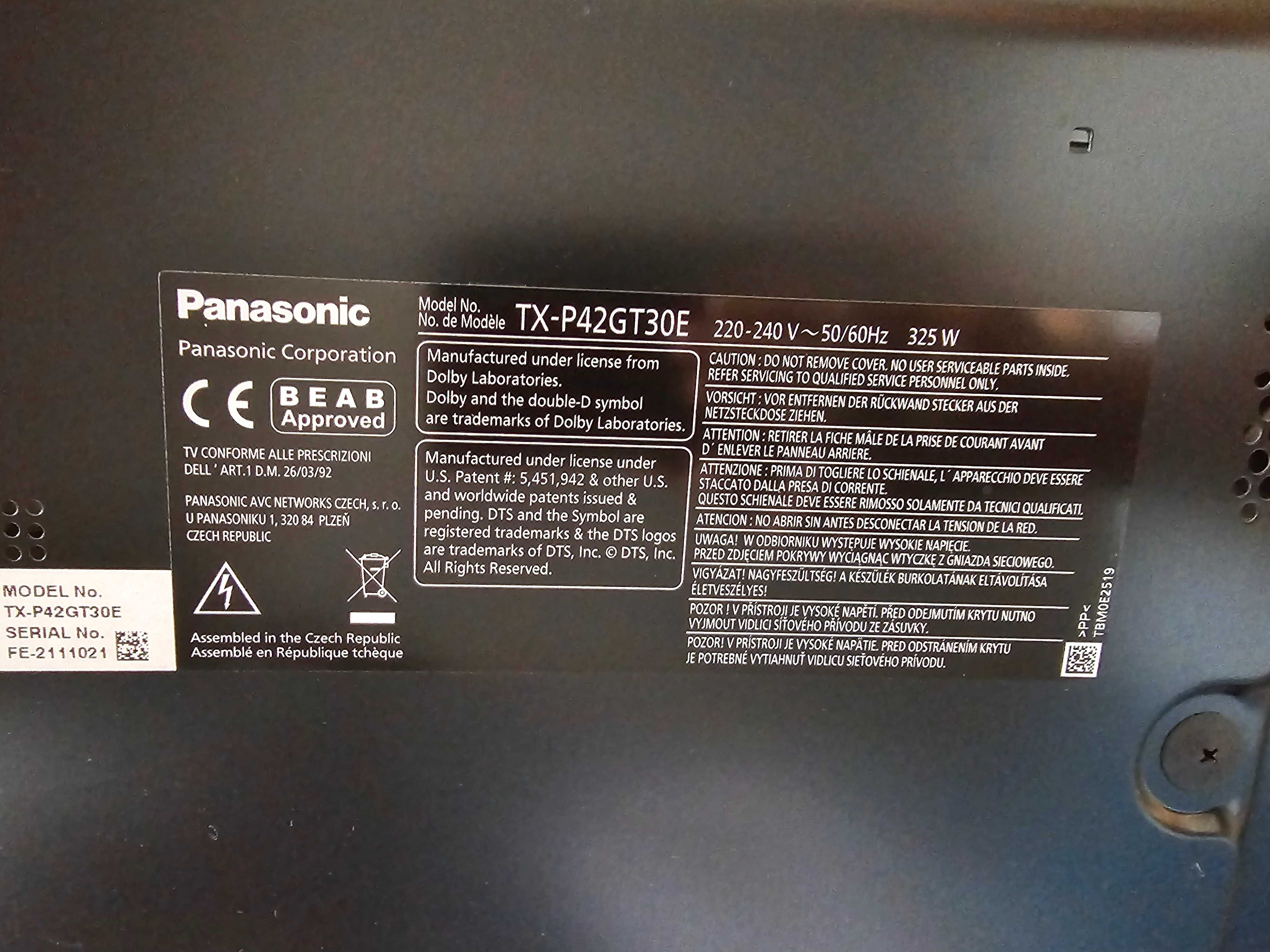 Panasonic TX-P42GT30E