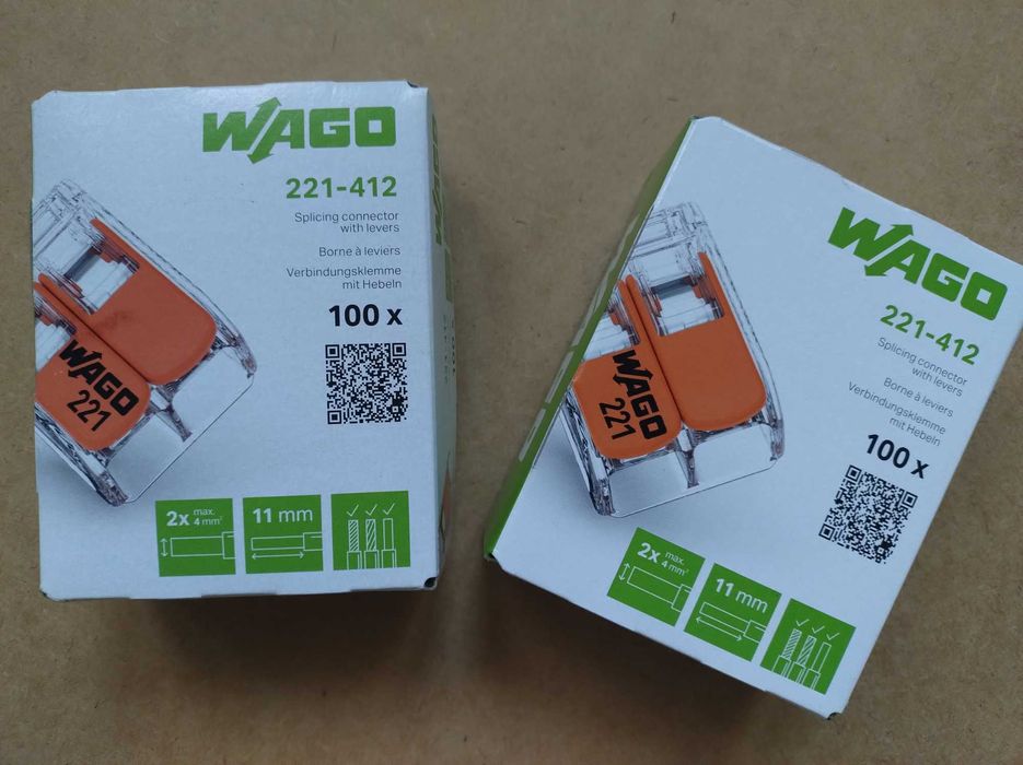 Універсальні клеми Wago 221-412 (100шт)