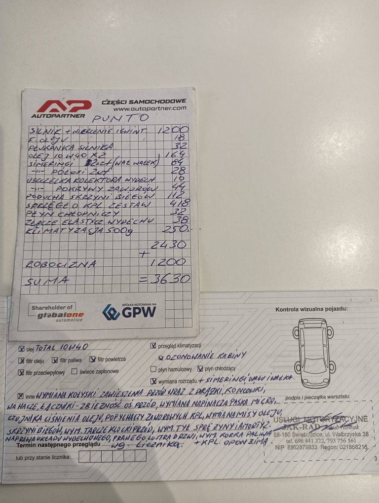 FIAT Punto po dużym serwisie zobacz warto