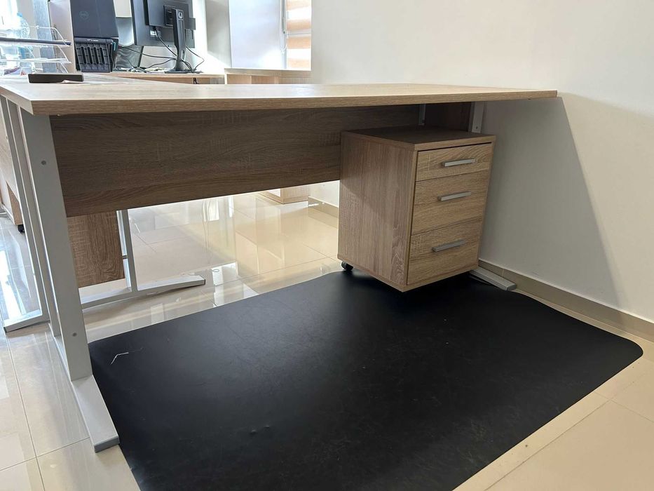 Biurko, Black Red White - Dąb Sonoma