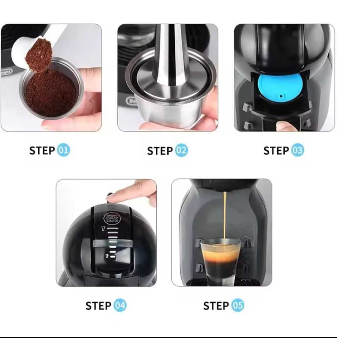 Многоразовые стальные капсулы для кофемашин Nescafe Dolce Gusto Krups