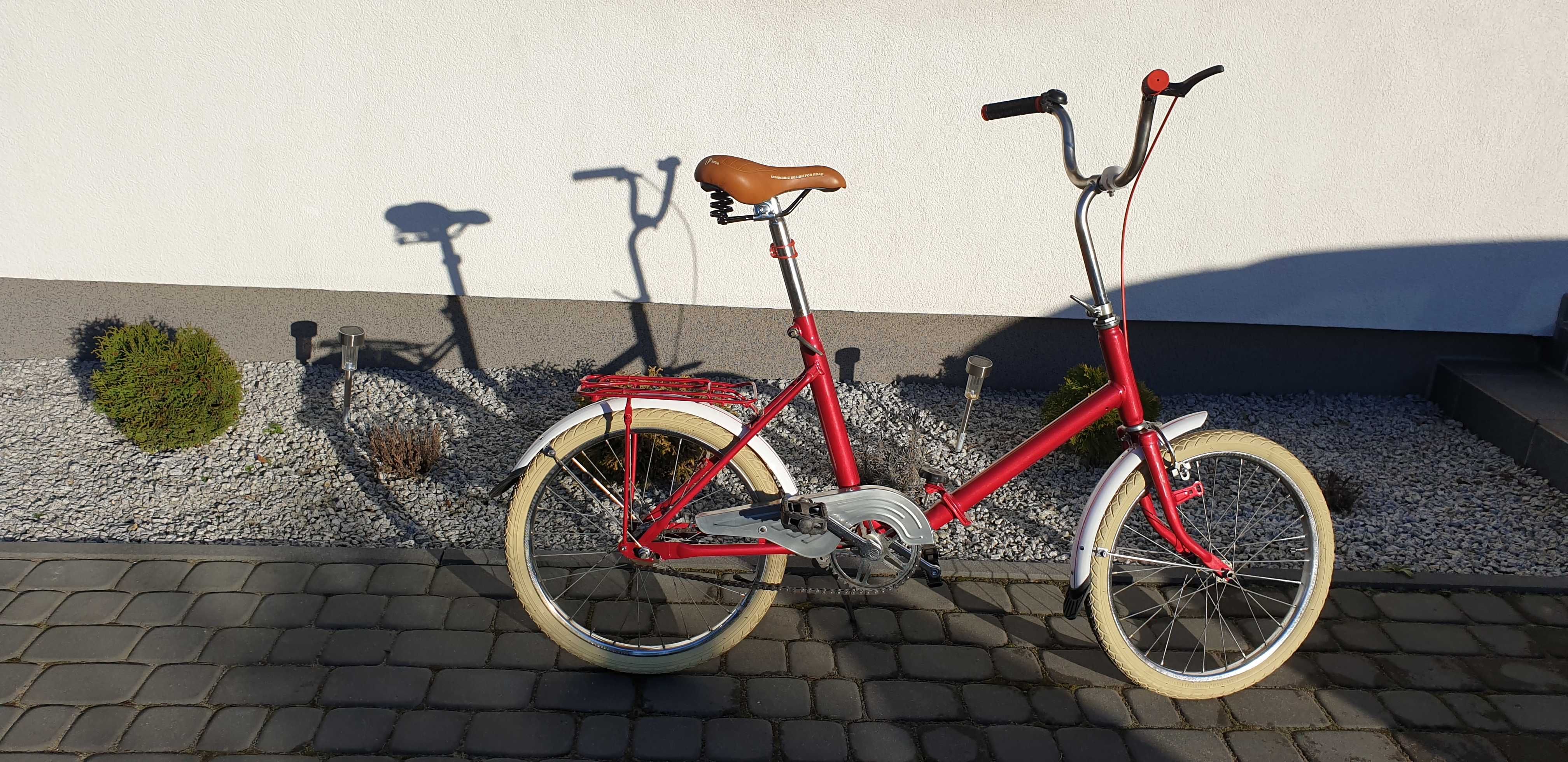 Rower składak czerwony odnowiony! Niemiecka rama dla konesera.