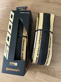 Komplet nowych opon Continental GP5000 tan yellow 25c