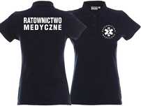 Koszulka Polo damska RATOWNICTWO MEDYCZNE granatowa (XL)