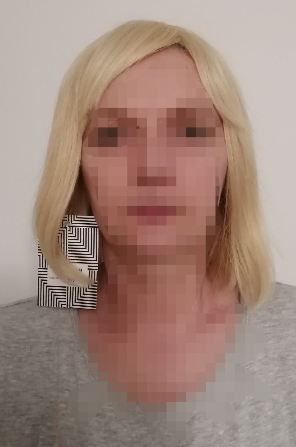 Peruka bląd naturalne włosy długie