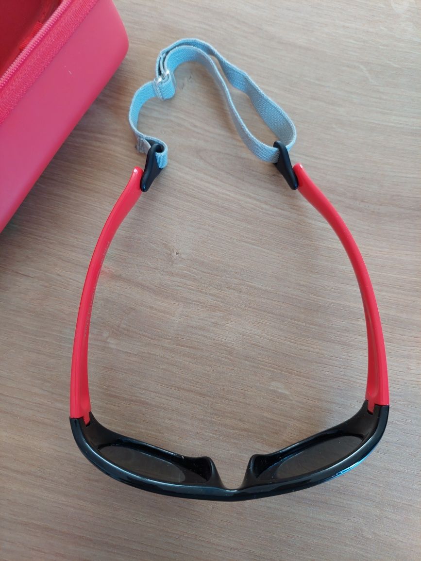 Polar Style S8174 Czarno Czerwone Elastyczne okulary dziecięce z polar
