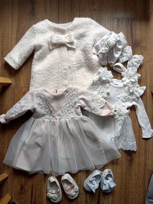Komplet chrzest dziewczynka 68