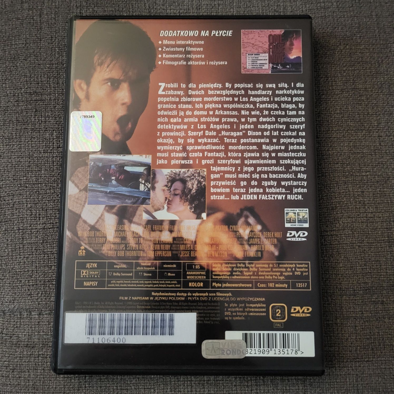 DVD Jeden fałszywy ruch