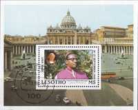Lesotho 1988 bl.51 kasowany cena 2,20 zł kat.6€ - Jan Paweł II