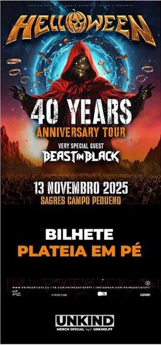 Vendo Bilhete Helloween - Campo Pequeno