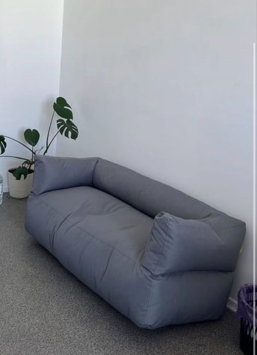 Диван бескаркасный размер ХL серый