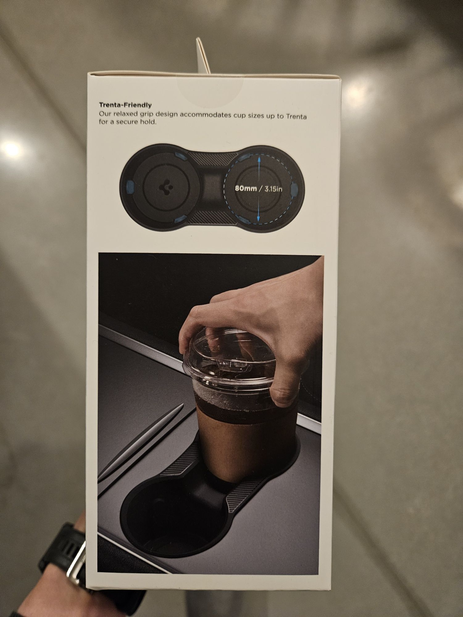 Wkładka do cupholder'a Spigen Console Cup Holder do Tesla Model 3/Y