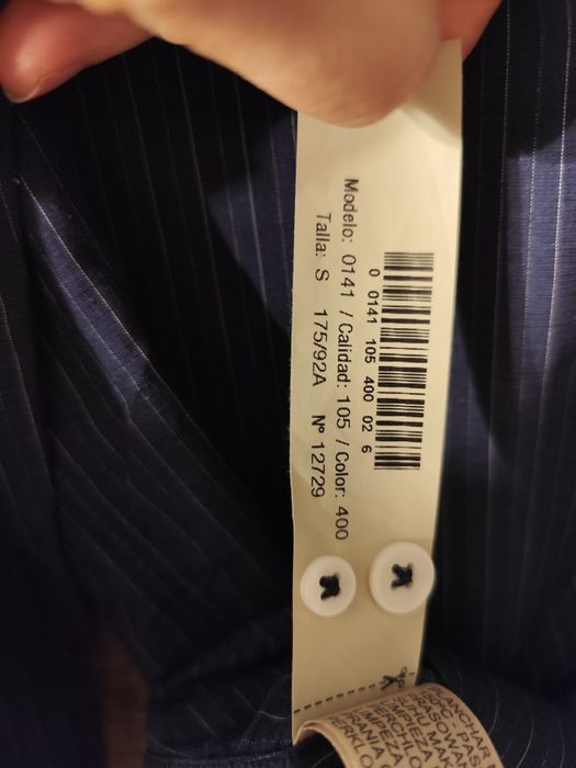 Massimo Dutti S koszula granatowa w paski, męska