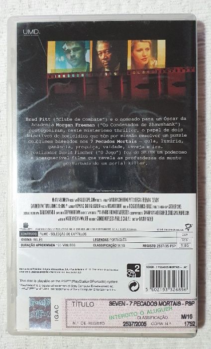 Filme PSP - SE7EN - 7 Pecados Mortais