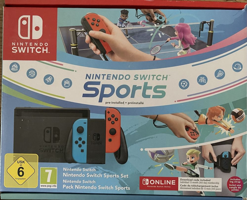 Нові! топ комплект Nintendo Switch Neon Red Blue Sports Bundle +12 міс
