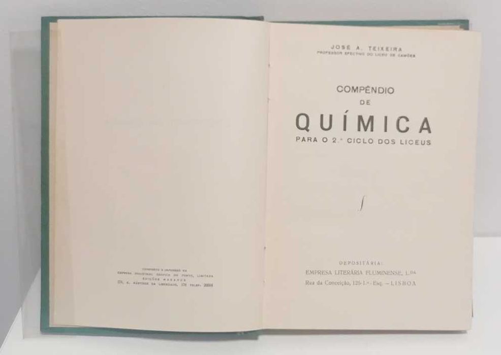 Compêndio de Química, de José A. Teixeira