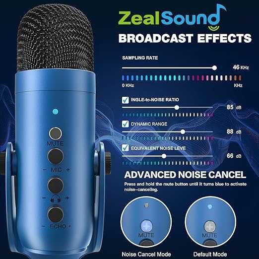 Profesjonalny mikrofon USB pojemnościowy Zealsound