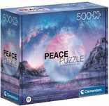 Puzzle 500 elementów. Peace. Jasnoniebieski. Clementoni