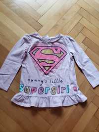 Różowa bluzka z długim rękawem koszulka supergirl