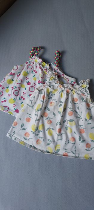 Top letni 2 sztuki, koszulki letnie, r. 74
