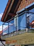 balustrada szklana balkon  barierki szklane inox model B1