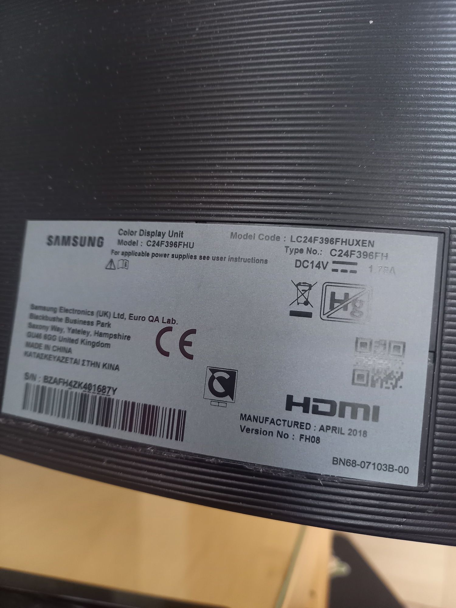 Monitor Samsung 24 cale lc24f396fhuxen