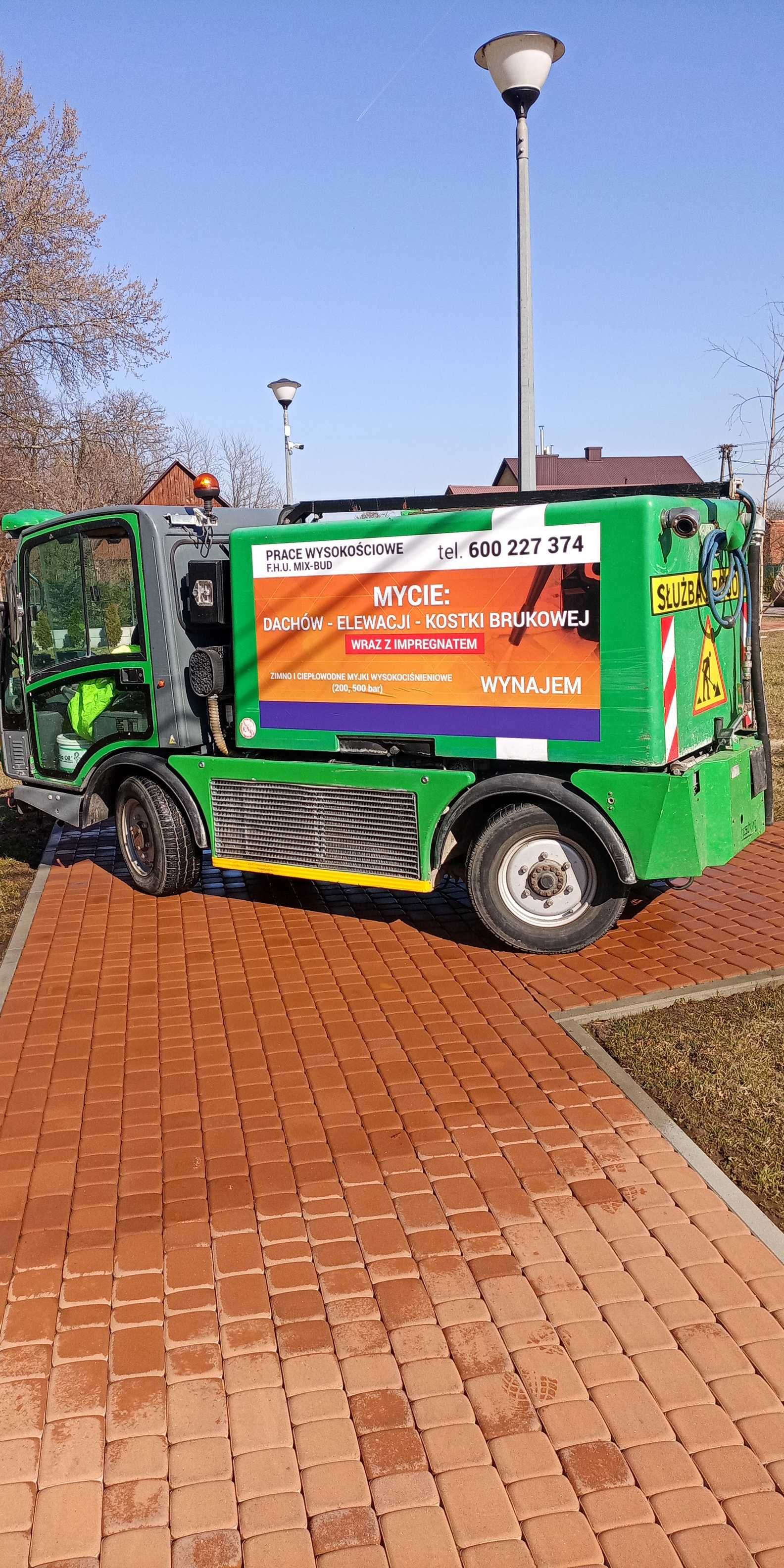 Zamiatanie Dróg  Parkingów Placów  Pielnik Mycie Kostki Brukowej