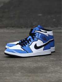 Оригінал Кросівки Nike Air Jordan 1 Mid SE Signal Blue Джордан сині