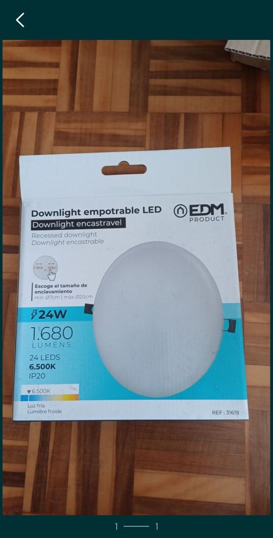EDM Laead foco de encastrar 24W