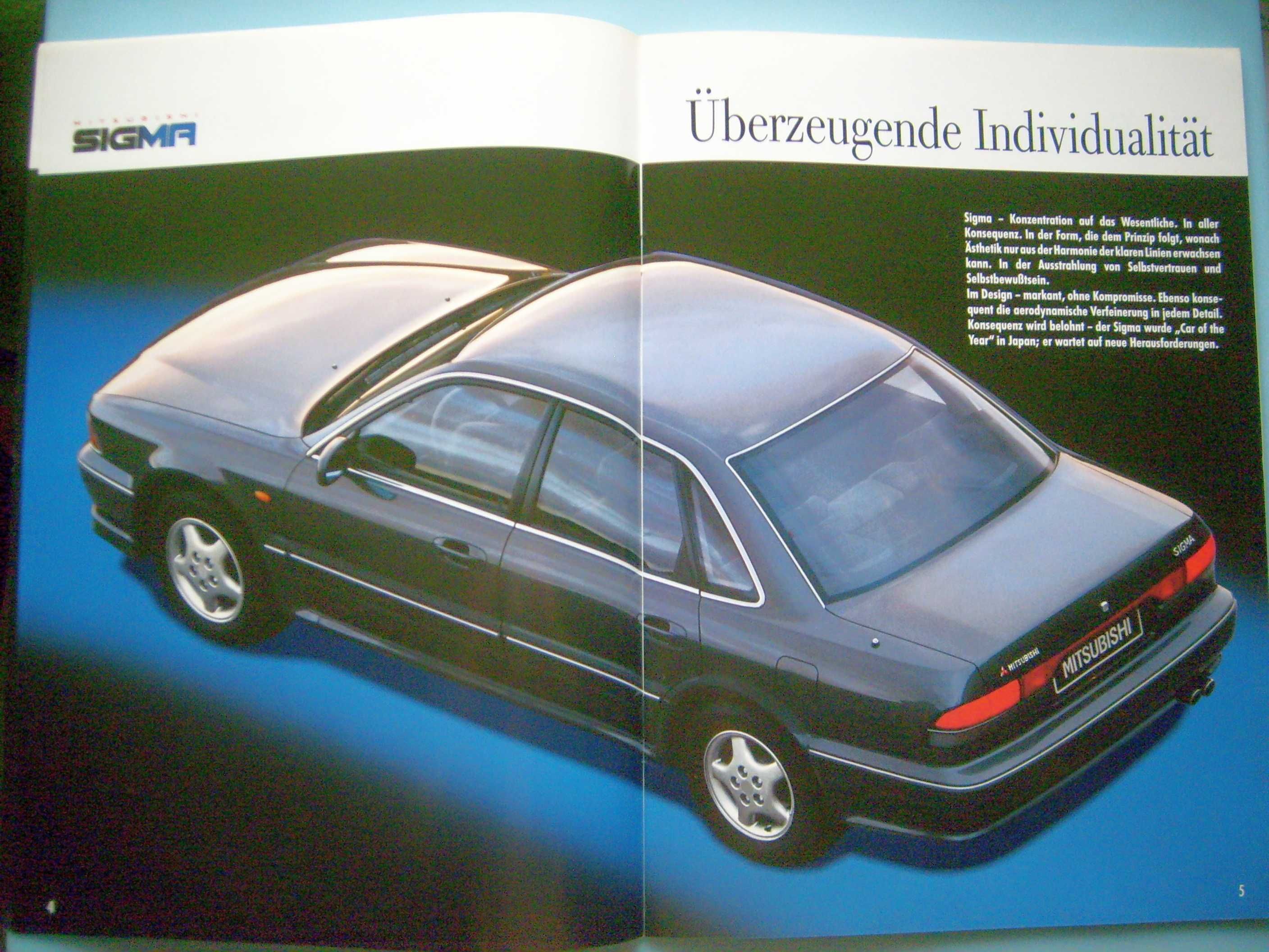 Mitsubishi Sigma 1991 - prospekt 24 strony, stan BDB