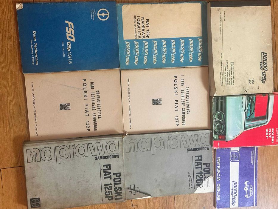 Instrukcje i książki FSO  Polski Fiat 125p 126p 127p 132p