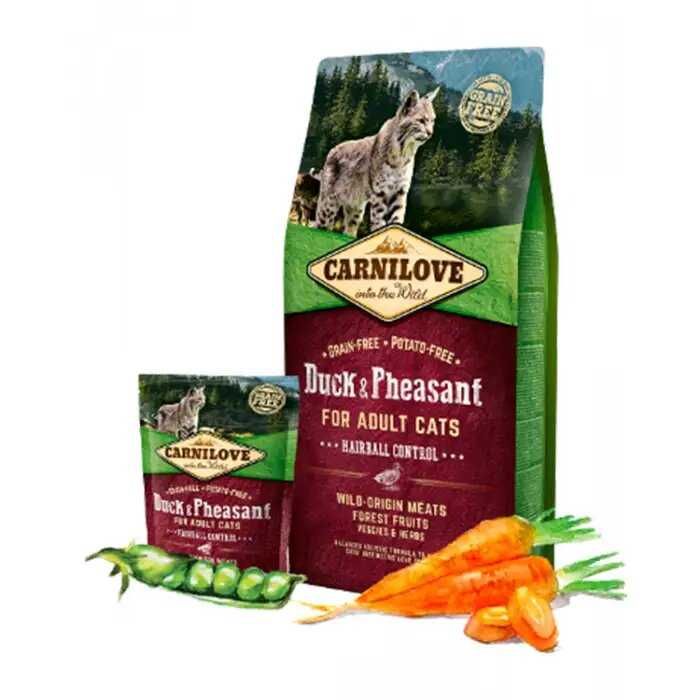 Carnilove Duck Pheasant Hairball з виводом шерсті 6кг (АКЦІЯ!!)