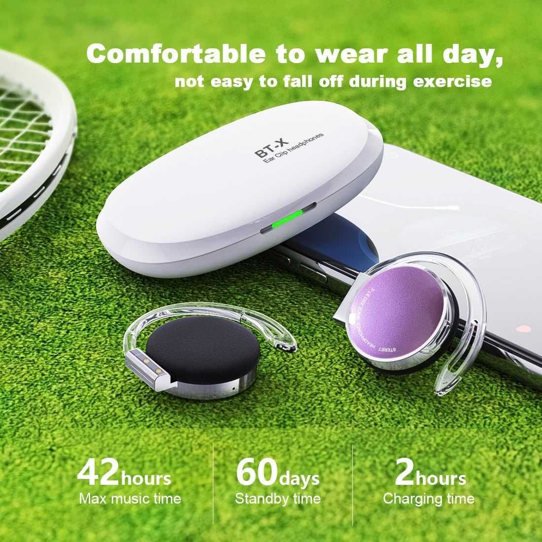 Słuchawki z klipsem Bluetooth sport V5.3