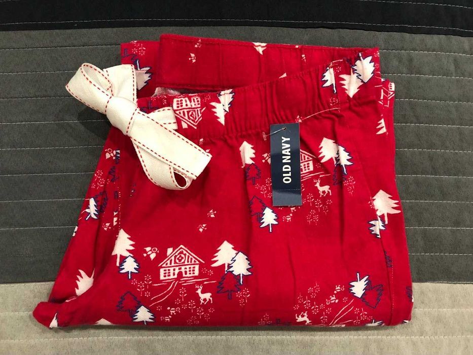 Фланелеві штани Old Navy, новорічний принт