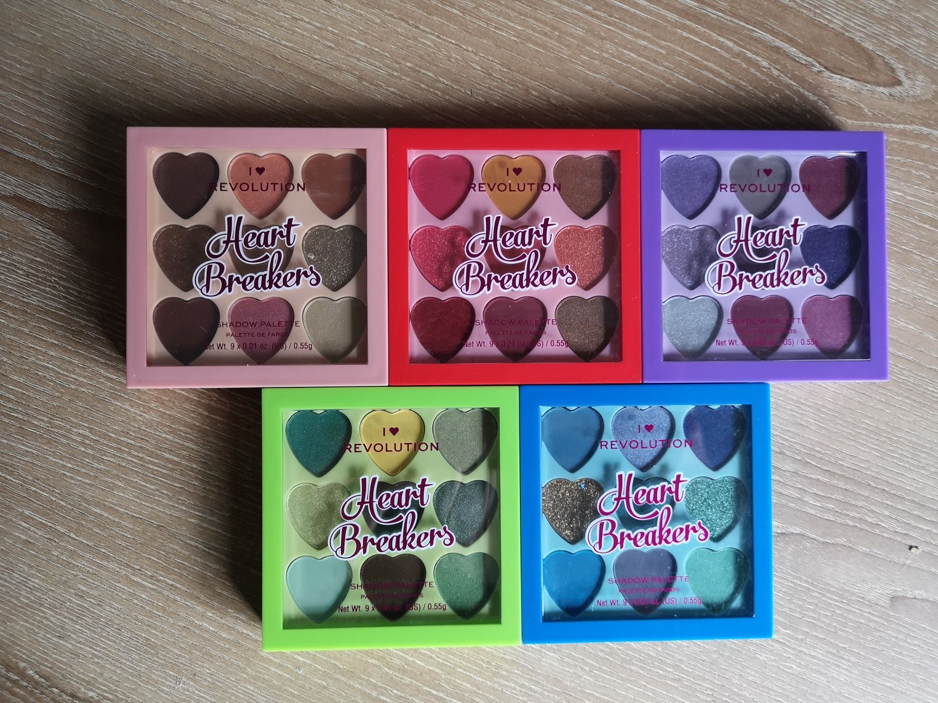Palety cieni Revolution Heart Breakers