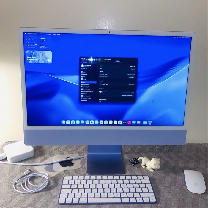 iMac 24” 2021 M1 512GB Roxo (Estado Impecável)