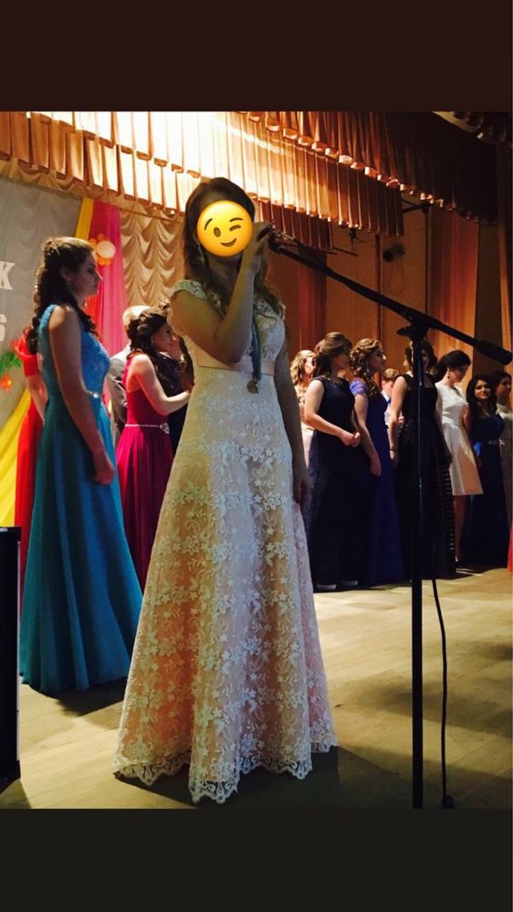 Продам выпускное (вечернее) платье нежного персикового цвета