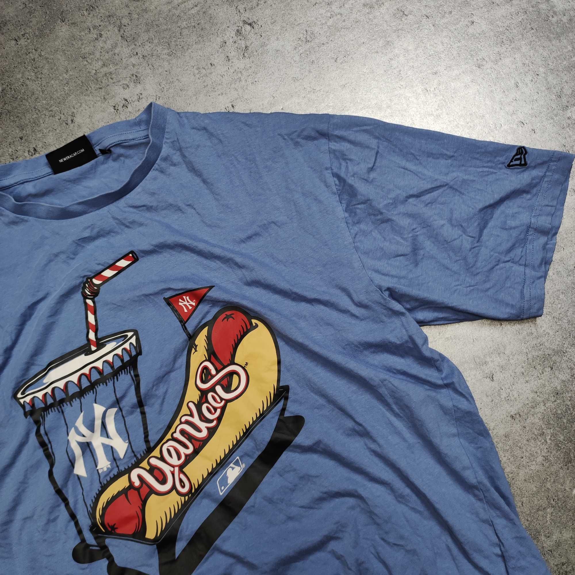 MĘSKA Koszulka Baseball MLB New York Yankees Oversize Bawełna Logo