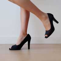 Sapatos de salto pretos - Seaside, tamanho 38