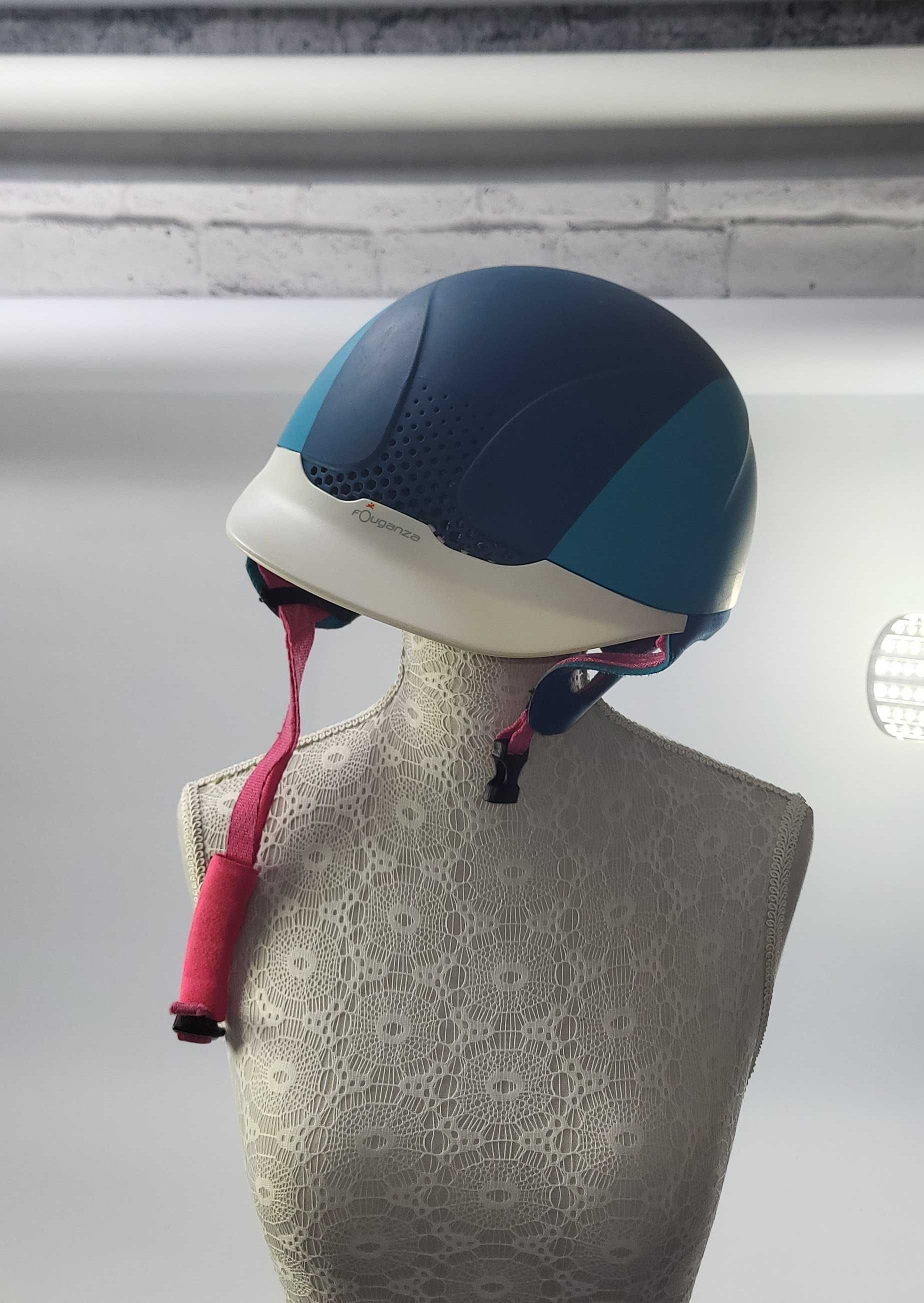Kask jeździecki toczek dla dziecka fouganza 55-57cm