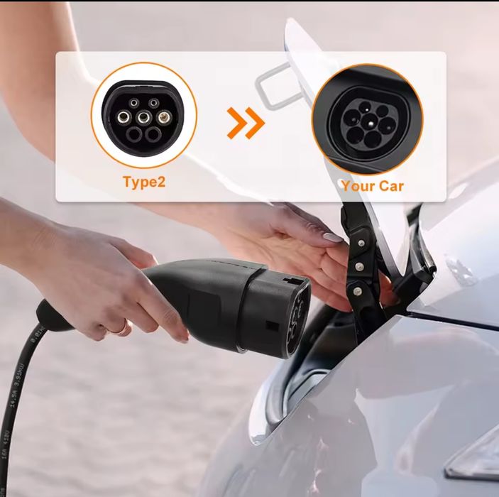 7кВт Type 2 3.5м зарядка для електро автомобіля зарядне тайп 2 Європа