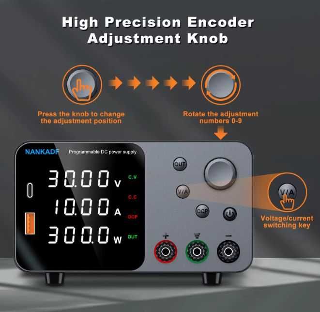 Zasilacz laboratoryjny 30V 10A 300W Standby OCP