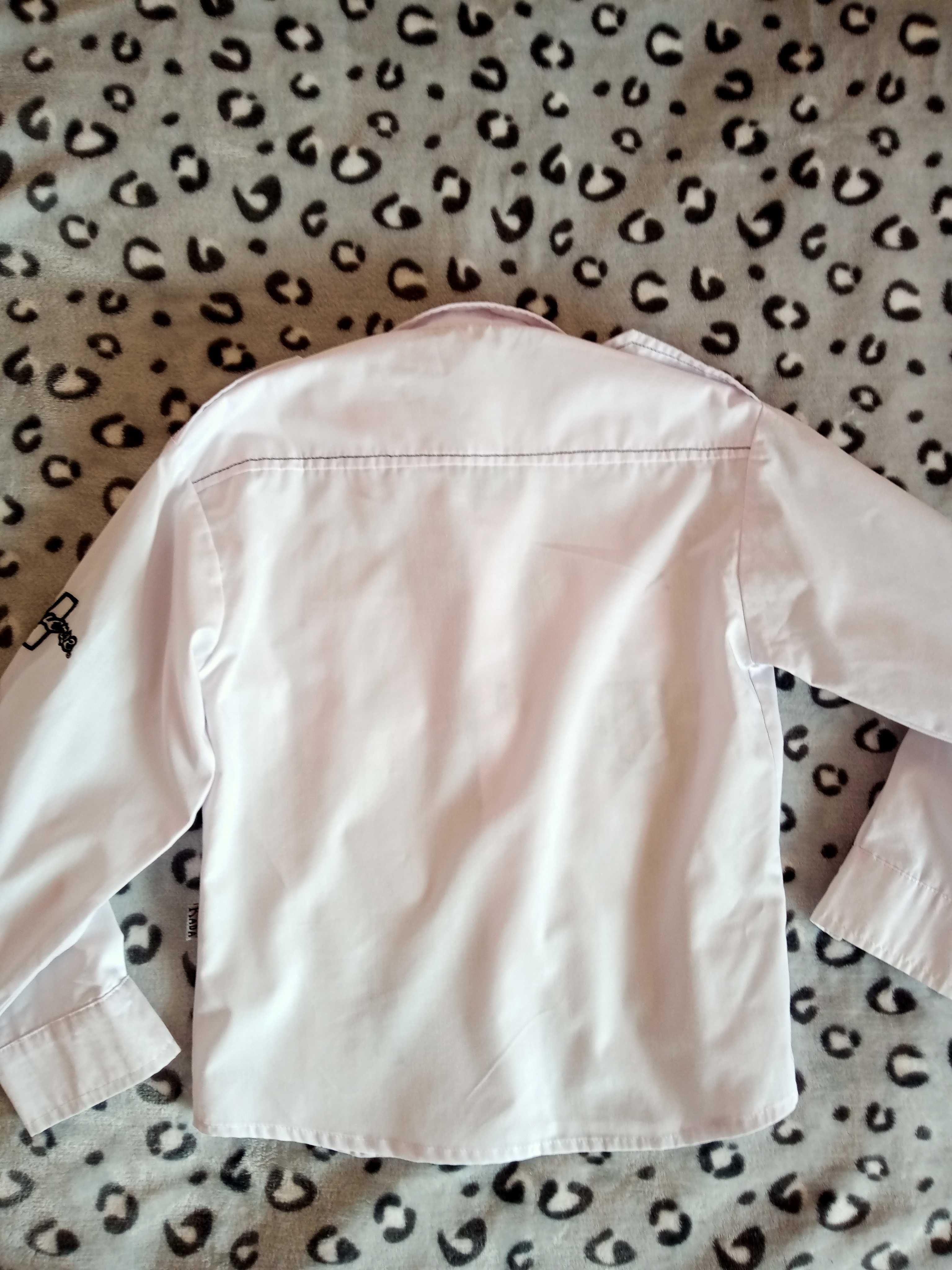 Biała koszula chłopięca 116